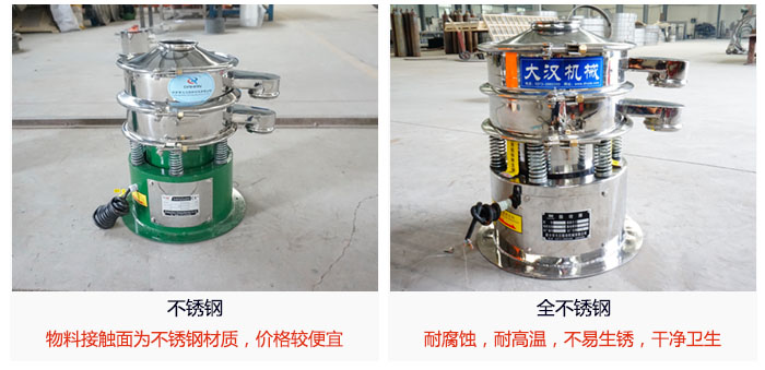 小型圓形篩做工采用：內(nèi)外拋光的制作方法，能夠保證產(chǎn)品的干凈。